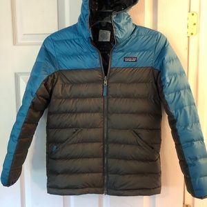 Boys Patagonia down lightweight hooded jacket